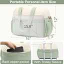 PASMAN Lunch Tote Bag for Women,15.6 Inch Laptop Bag with Insulated Lunch Compartment,large Puffer Work Tote for Teacher, NurseGreen (21L)