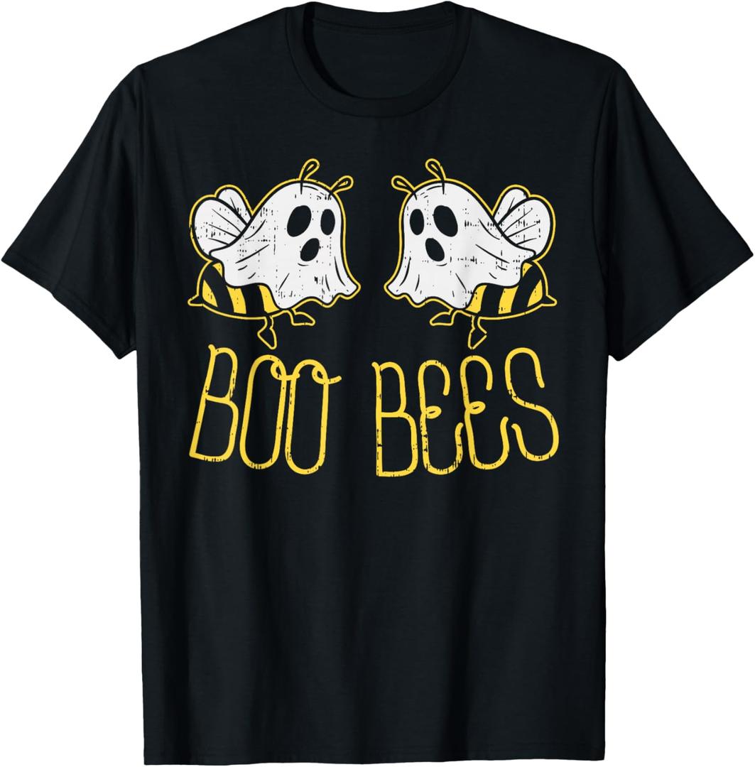 Boo Bees Funny Couples Halloween Costume for Adult Her Women T-Shirt. Size S