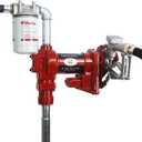 12V Fuel Transfer Pump w/Manual Nozzle, 20 GPM High Flow DC Diesel Transfer Pump, Gas Heavy Duty Transfer Pump with Filter for Gasoline, Diesel, Kerosene, Biodiesel and More