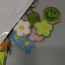 Hanaive 80 Pcs Chenille Letter Patches Self Adhesive Iron on Patch 3D Cute Embroidered Rainbow Smile Face Heart Applique Sewing Badges Patch for Fabric Clothing Jacket DIY(Assorted Rainbow,Cute)