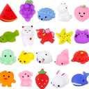 Hooqict 20Pcs Squishy Toys Stress Balls for Kids Kawaii Squishies Squishy Fidget Sensory Toys for Boys Girls Classroom Prizes, Goodie Bag Stuffers, Easter Basket, Christmas Stocking Stuffers