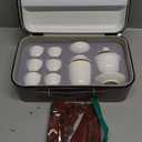 KEYDUACU Gaiwan Chinese Gongfu Tea Set，Asian Adult White Ceramic Tea Set, 6 Cups Suitable for Small Gatherings, Home, Office and Travelling, Gift Giving(Travel-White)