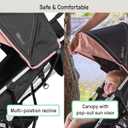 Ingenuity 3D Mini Convenience Stroller Lightweight Stroller, Compact Fold, Multi-Position Recline, Canopy with Pop Out Sun Visor and More Umbrella Stroller for Travel, Dusty Rose Pink
