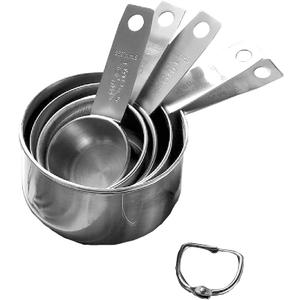 Stainless Steel Measuring Cups Set, 5 Pieces Kitchen Measuring Sets Gadgets tool,For Cooking & Baking,Measure Dry & Wet Ingredients And Liquid (Cups)