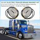 12-1/4" Electric Trailer Brake Magnet Kit Fits 10,000 lbs Axles for 12-1/4''x3-3/8'' Electric Brakes Assembly with Retainer Clips and Coil Springs