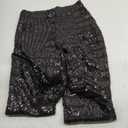 BLENCOT Women's Glitter Sequin Wide Leg Palazzo Pants High Waist Bell Bottoms Party Flared Trousers (S, Black)