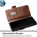 Xperia 5 IV Folio case flip Cases PU Leather Wallet Phone Cover (Xperia 5 IV Brown)