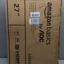 Amazon Basics 27 in IPS Monitor, Full HD 1080P, 75 Hz, Adjustable Stand, HDMI, Display Port, VGA Input, Built-in Speakers, VESA Compatible, Black