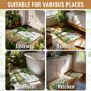 Spring Floral Kitchen Rugs Set of 2, Colorful Spring Summer Flowers Non-Slip Kitchen Mats, Seasonal Home Farmhouse Floor Mats for Home Indoor Decor (E)