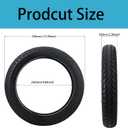 14 x 2.125 Tubeless Tire with Angled Valve14 inch Thickened Tubeless Tires Compatible with Electric Scooters, E-Bike 14x2.125/57-254 Folding Electric and more