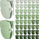 Feifeiya 50 Pcs Cubicle Clips Fabric Panel Cubicle Accessories Fabric Partition Panel Wall Clip Office Photos Wall for Notes Memos Standard Size, 40-Sheet Capacity (Sage Green)
