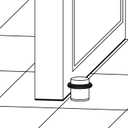 Amig | Door Stop | Stainless Steel, Rubber, Silver | Includes Fixing Accessories, Protects Walls, Prevents Door Bumps | Durable Home Door Stopper (25 x 30 mm)