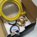RX WELD Nitrogen Regulator with 0-800 PSI, CGA580 Inlet, Delivery Pressure Equipment Brass Inlet Outlet Connection Gauges with Refrigeration Hose
