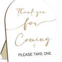 Thank You Sign for Guests, Bridal Shower Baby Shower Decoration Sign, Thank You for Coming Please Take One Sign, Wedding Shower Favors Sign, Birthday Party Decor Supplies, 9 * 11IN