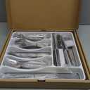 49-Piece Silverware Set with Organizer, Stainless Steel Flatware Utensils Set for 8, Forks and Spoons Silverware Set Cutlery Set with Steak Knives, Dishwasher Safe