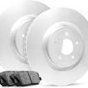 R1 Concepts Front Brake Kit For 2019-2022 Subaru Ascent| Blank Brake Rotors| Ceramic Brake Pads and Rotors Kit