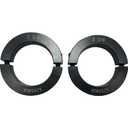 Shaft Collar Bore 2-3/8'' Double Split Black Oxide Set Screw Durable Shaft Collars Suitable for Machinery and Industrial Use 2 Pieces (2-3/8'')