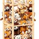Stuffed Animal Storage with Toys Tray, 57In Large Wooden Stuffy Plushies Storage Holder Extra Large Capacity Stuffed Animals Zoo Organizer for Toddler Rooms, Playrooms & Bedrooms