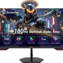 24inch Gaming Monitor 180Hz, FHD 1080p, IPS Panel, 1ms Response Time, Adaptive sync, PC Computer Monitor, 3-Sided Frameless, Ultra Slim, 100% sRGB, Bluelight Filter, DP*1, HDMI*1