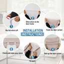 H.VERSAILTEX French Door Curtains Linen Textured Privacy Blinds Kitchen Window Curtains Waterproof 26 X 68 Inch Room Darkening for Glass Door Tie Up Shade, 1 Panel, Heather Sand