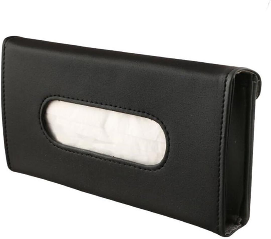 Hexeh Multifunctional Tissue Box Holder 1pc Car Tissue Box Towel Car Sun Visor Tissue Box Holder Tissue Storage Box Decor Accessories Decorative Napkin Holder (Color : Black Clip), 2 Pack