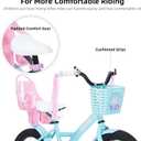 KEANO Zinnia 14 16 20 Inch Kids Bike for Girls Ages 3-10 Years, Girls' Bikes with Training Wheels, Streamers, Basket and Doll Seat, Children Bicycles
