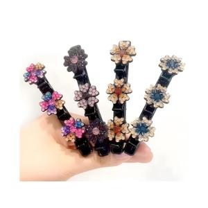 4pcs Sparkling Barrette Braided Hair Clips for Women Rhinestone Hair Clip for Short and Long Hair for Thick and Fine Hair Hair Styling Accessories for Holiday Party Birthday Gifts for Women