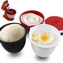 Silicone Liners for KitchenAid 5 Qt Tilt-Head Stand Mixer(Only), Odourless,Thicker, Cold/Heat-Resistant & Non-Stick, Easy Clean, Fits 5 Quart Mixing Bowl, Set of 3 with Lids (Red+White+Black)