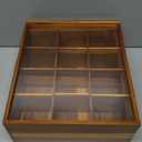 HouseJoy Tea Bag Organizer, Acacia Wood Tea Storage Box, 12 Compartments Tea Bags Storage Drawer with Clear Glass Window, Tea Bag Holder for Countertop Kitchen Cabinet Pantry - Keeps Tea Bags Fresh