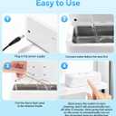 Ultrasonic Jewelry Cleaner, 48KHz Professional Ultrasonic Cleaner Machine for Jewelry, Eyeglasses, Rings, Watch Strap, Dentures- Dual Cleaning Modes, 304 Stainless Steel Tank