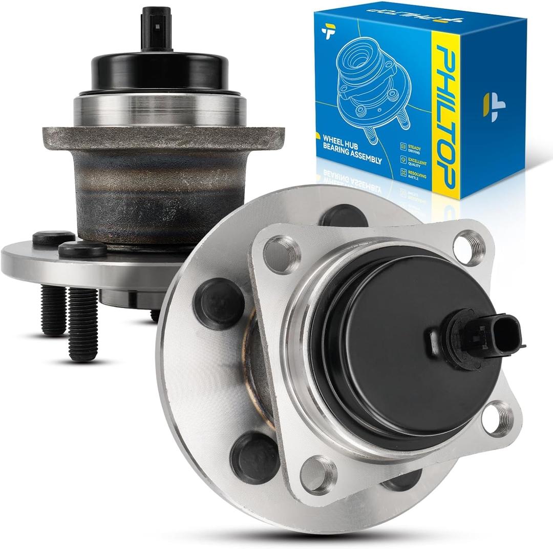 PHILTOP 512403 Rear Wheel Hub Assembly Fit for Toyota Corolla 2009-2019, Toyota Matrix 2009-2013, Pontiac Vibe 2009-2010, 5 Lugs Wheel Bearings Hub W/ABS 2pcs