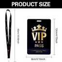 10 Sets VIP Badge Lanyard with Card, Plastic VIP Passes with Lanyard Backstage Pass Event Staff Lanyard for Music Party, Movie Night, Birthday Party, Concert Event