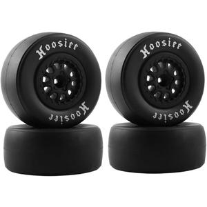 1/10 Racing Short Course Truck Slick Tires 12mm Hex Wheels and Tires Rubber RC Truck Tires for TRAXXAS Slash ARRMA Senton LOSI 1/10 RC Truck Upgrade Parts (4Pcs)