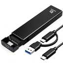 Xiaobi M.2 NVMe SSD Enclosure, Tool-Free Installation, USB 3.2 Gen 2 (10 Gbps) to NVME M-Key/(B+M) Key PCIe NVMe Adapter Support UASP and Trim, for SSDs 2230/2242 /2260/2280