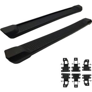 6" Running Boards for 2019-20 Jeep JL 4-Door - Flat Side Steps Nerf Bars (Black)