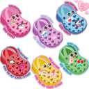 Valentines Day Cards for Kids School-Croc Valentines Cards, Valentines Day Gifts for Kids, 30 PSC Valentine Cards with Shoe Charms for Boys Girls Toddler Classroom Gift Party Favors