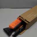 [Upgrade] Ice Scraper & Extendable Snow Brush for Car Windshield [Military-Grade Sturdy] - 360 Pivoting Brush Head with Silicone Grip for Effortless One-Swipe Clean on Auto (Large)