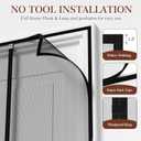 Yotache Narrow Magnetic Screen Door Fits Door Size 28 x 78, Screen Size 30" x 79" Reinforced Fiberglass Mesh for Back Door Black