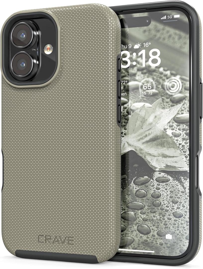 Crave Dual Guard Compatible with iPhone 16 Case, Compatible with MagSafe Shockproof Protection Dual Layer Case for Apple iPhone 16 (6.1") - Sand
