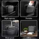 2 Packs Car Trash Can with LidBuilt-in Storage Garbage BagLeakproof Vehicle TrashCar Accessories for Interior,Mini Garbage Bin for Automotive, Office, Kitchen,Bedroomwith 30pcs Trash Bags (Black)