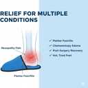 Gel Cold & Hot Therapy Slippers - 360 Full Foot Coverage for Plantar Fasciitis, Neuropathy, and Swelling Relief - Pliable Gel Ice Pack Wrap for Post-Surgery, Chemo, and Sore Feet(Blue, Large)