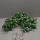 Dolicer 2 Packs Eucalyptus Garland with LED Lights String, 12Ft Faux Eucalyptus Greenery Garland, Artificial Hanging Green Eucalyptus Leaves Vine Wedding Backdrop Arch Wall Table Decor (Grey Green)