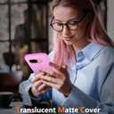 2 x FNTCASE for Google Pixel 9a Case: Magnetic Translucent Matte Shockproof Slim Cell Phone Cover - Military Grade Drop Proof Hard Back Anti-Fingerprint Protective Case (6.3 inch/Pink)