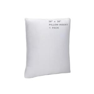 WINGLAM 38x38 Inch Throw Pillow Insert, Hypoallergenic Down Alternative Square Decorative Pillow, Ultra Soft Lightweight Polyester Sham Stuffer for Couch Bed Sofa, 1 Pack White （1）