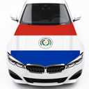 Paraguay Flag Car Hood Cover Country Flag Hood Cover Durable Weatherproof Universal Fit Car Cover for All Seasons Protection Custom Fit for Car Truck SUV