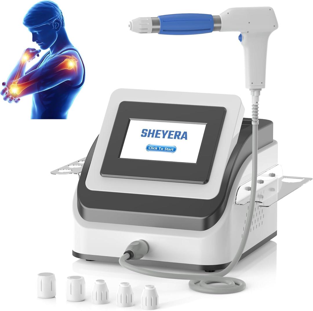 Shockwave Therapy ESWT Machine Extracorporeal Physical Therapy,Relieve Body Muscle and Joints Pain Massager 8Bar for Back Elbows Foot,Painless,Non-Invasive,No Side Effects, DR-88