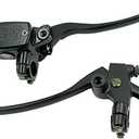 Feiteplus Universal Motorcycle 7/8" 22mm Handlebar Brake Master Cylinder Clutch Lever Left & Right Set