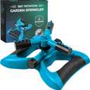 Joeys Sprinkler for Yard, Rotating Garden Sprinkler for Large Area Coverage, Lawn and Yard Sprinklers (Blue)