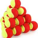 Hanaive 24 Pack Tennis Balls for Kids 75% Low Compression Stage Kids Tennis Ball Bulk for Beginners Ball Machine Training Transition Practicing PET Dog Playing Practice on Short 36 Foot Court