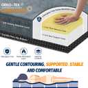 Memory Foam Camping Mattress Pad, Sleeping Mat, Portable Roll Up Mattress for Adults, Camping Bed Pads for Sleepover, Car Bed with Travel Bag, Grey, Kids-63x26x3"